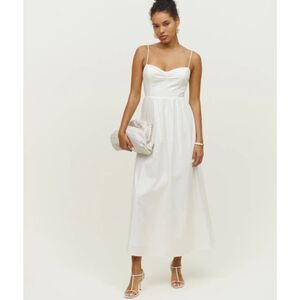 Reformation White Summer Cotton Maxi Dress Women's Size Small NWOT